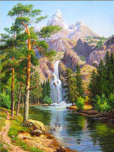 Diamond Painting Full Circle Diamond Landscape Diamond Autumn Landscape