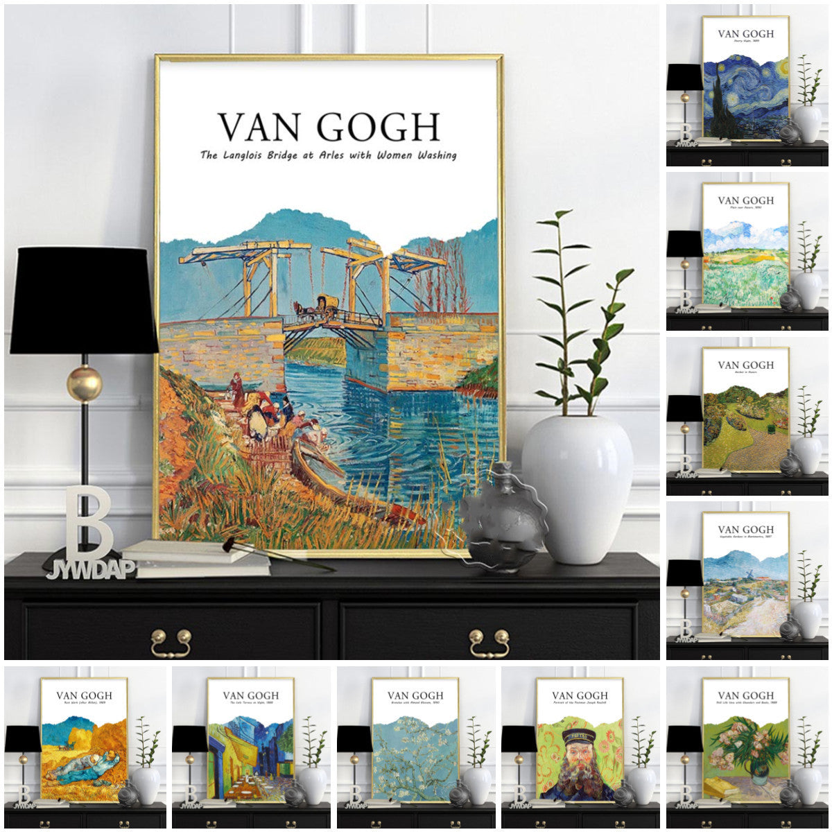 Van Gogh Exhibition Printing Poster Retro Art Wall Decoration