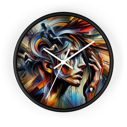 "Night Pulse: Expressions of Urban Chaos" - The Alien Wall Clock Expressionism