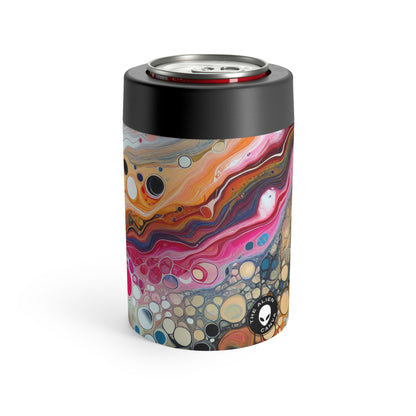 "Couleurs cosmiques : création d'une coulée acrylique fascinante inspirée des nébuleuses célestes" - Pouring acrylique Alien Can Holder