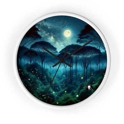 "Moonlit Enchantment" - The Alien Wall Clock