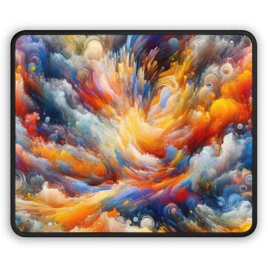 "Vibrant Chaos". - The Alien Gaming Mouse Pad Abstract Expressionism Style