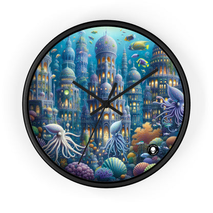 "Enchanting Atlantis: A Harmony of Sea Creatures" - The Alien Wall Clock