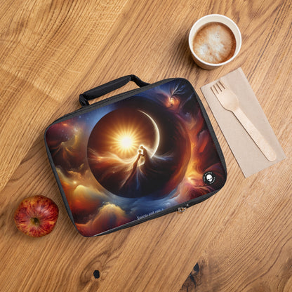 "Celestial Embrace: The Fusion of Sun and Moon"- The Alien Lunch Bag