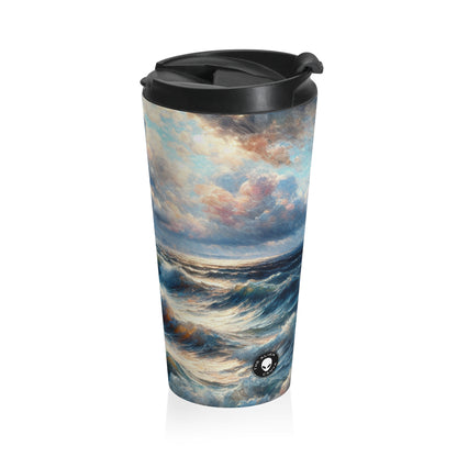 "Storm-Tossed Seas" - La tasse de voyage en acier inoxydable Alien Impressionnisme