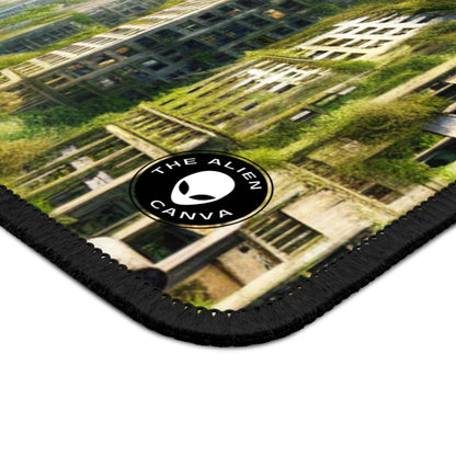 "Nature's Reclamation: A Futuristic Urban Jungle" - The Alien Gaming Mouse Pad