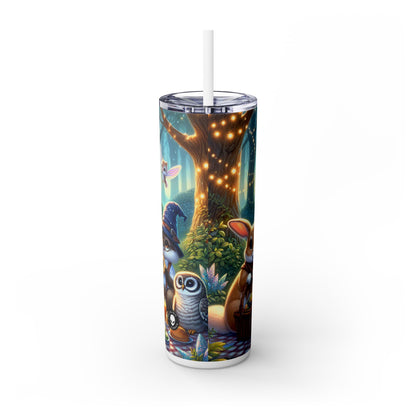 "Sombreros fuera en el bosque encantado" - Vaso delgado con pajita de 20 oz de Alien Maars®