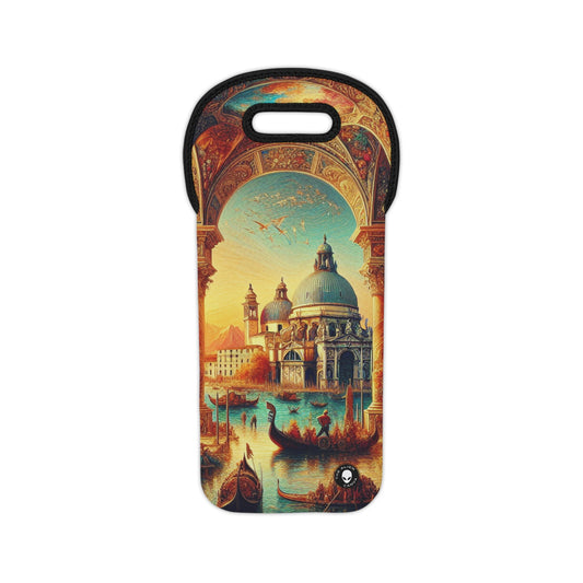 Venetian Dreams: A Fantastical Twist on the Famous Canals - The Alien Wine Tote Bag Venetian School