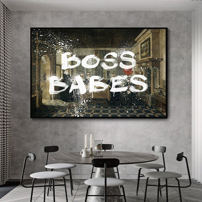 Vintage Inspired Canvas Wall Poster Frameless Painting