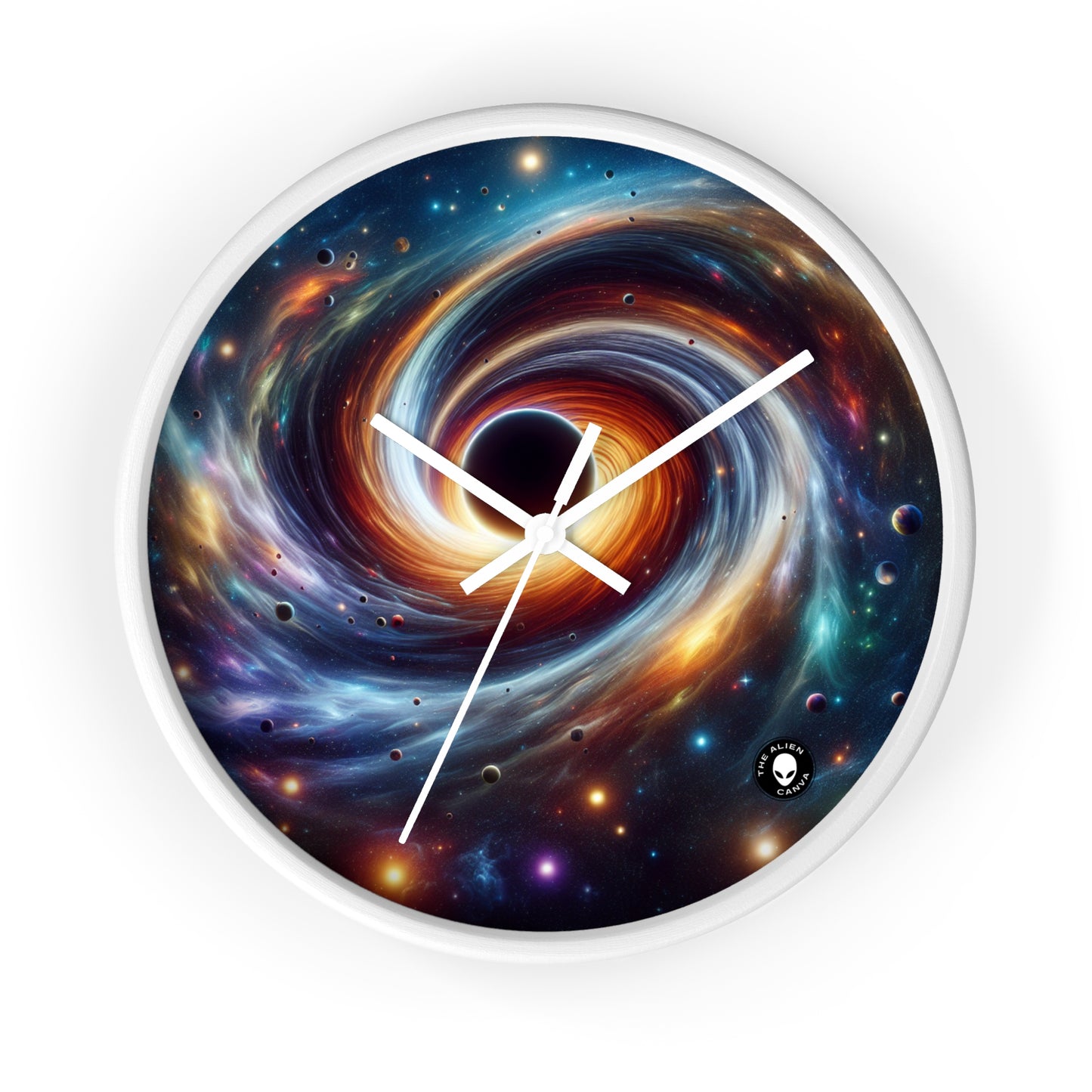 "Galactic Vortex: The Colorful Dance of Stars and Planets" - The Alien Wall Clock