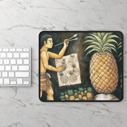 "Pineapple Harvest" - The Alien Gaming Mouse Pad Cave Painting Style