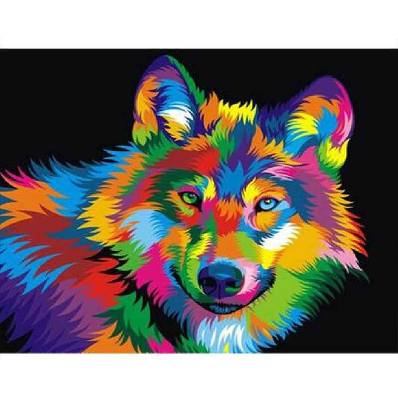 Pintura abstracta de animales coloridos sin marco, pintura Digital artesanal por números, imagen artística de pared moderna para arte de pared del hogar