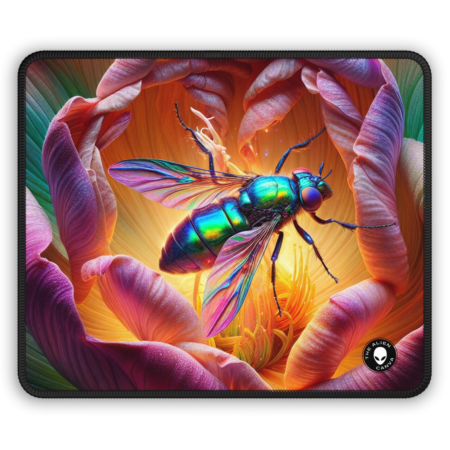 "La belleza de la naturaleza: un mosaico de insectos hiperrealista" - The Alien Gaming Mouse Pad Hiperrealismo