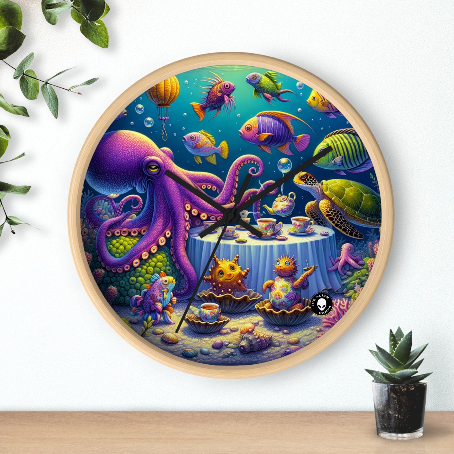 "Tea Time Under the Sea" - The Alien Wall Clock