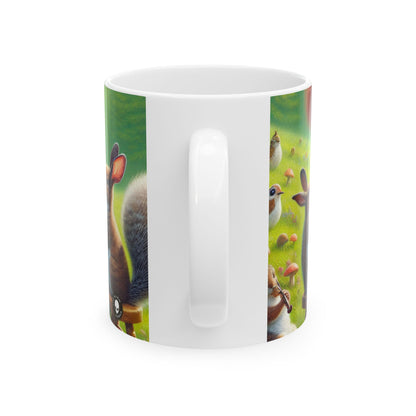 "Enchanted Meadow Tea Party" - The Alien Ceramic Mug 11oz