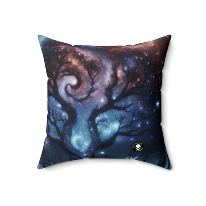 "Galactic Oasis"- The Alien Spun Polyester Square Pillow