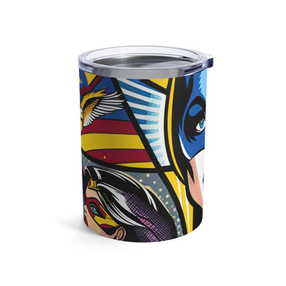 "Héros du Pop Art : Un mélange d'icônes" - The Alien Tumbler 10oz Style Pop Art