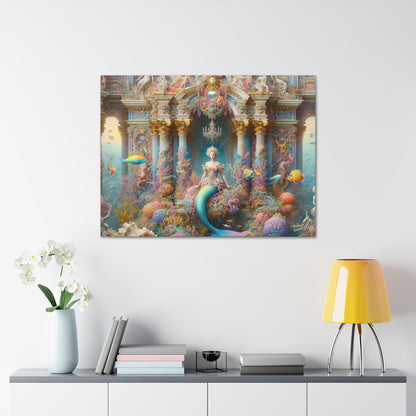 "Underwater Splendor: A Rococo Mermaid Palace" - The Alien Canva Rococo Style