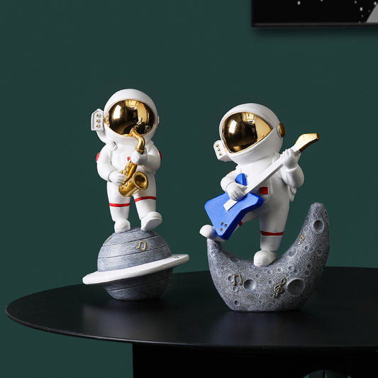 Accessoires de décoration pour la maison, Figurines d'astronautes nordiques en résine