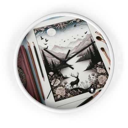 "Twilight Serenity: A Romantic Landscape" - The Alien Wall Clock Romanticism