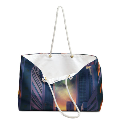 "Melting City: una vista nocturna surrealista" - The Alien Weekender Bag