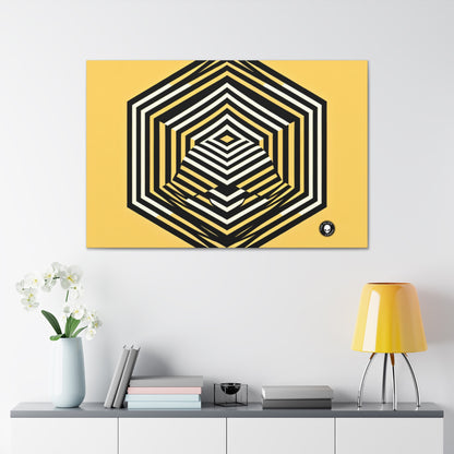 "Illusions dynamiques : Exploration de l'Op Art" - L'art optique Alien Canva (Op Art)