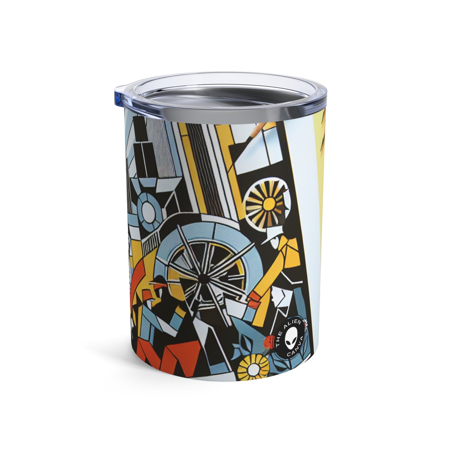 "Ciudad constructiva: una celebración vibrante del progreso urbano" - The Alien Tumbler 10oz Constructivism