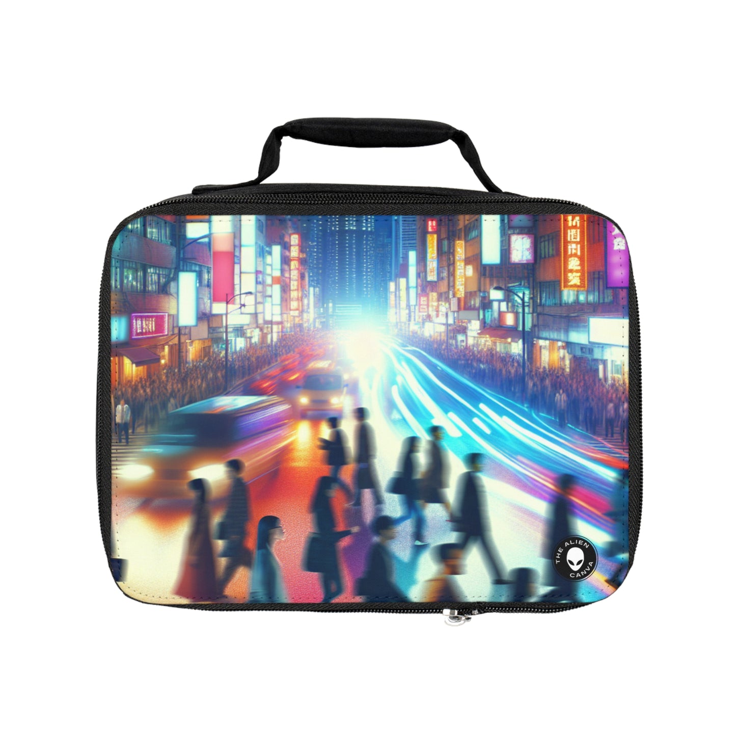 "Neon Night Street"- The Alien Lunch Bag