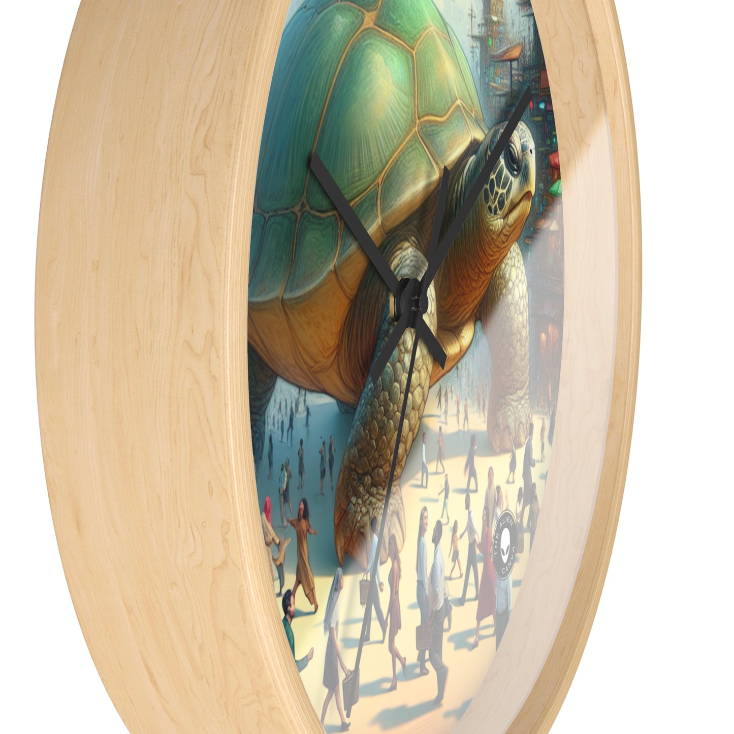 "Marvelous Turtle in the City" - The Alien Wall Clock