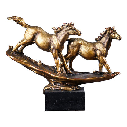 Trongwell Home Decor Bronze Cheval Sculpture Statue Salon