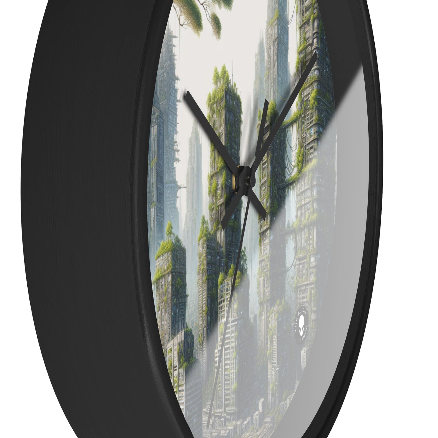 "Nature's Resurgence: The Urban Jungle" - The Alien Wall Clock