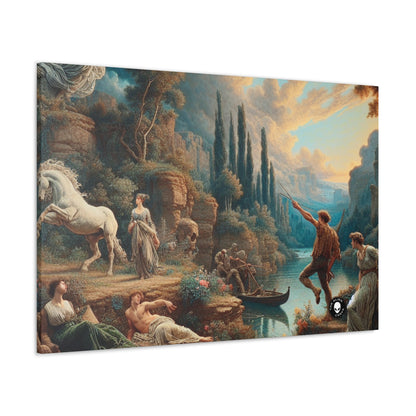 "Sunset Serenade: A Romantic Landscape" - The Alien Canva Romanticism