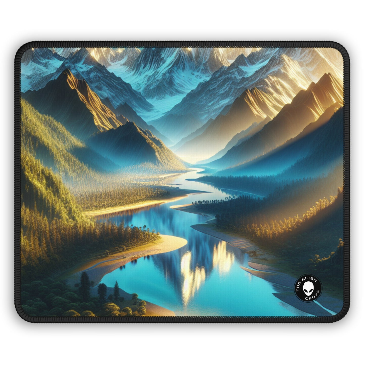 "Serenity's Palette: A Sunset Symphony" - Le tapis de souris Alien Gaming Photoréalisme