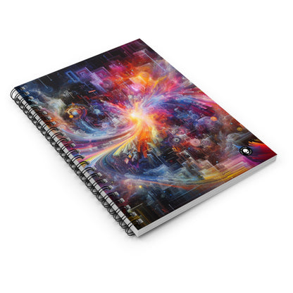 "Chromatic Sundown: Time-Lapse Sky Art" - The Alien Spiral Notebook (Ruled Line) Video Art