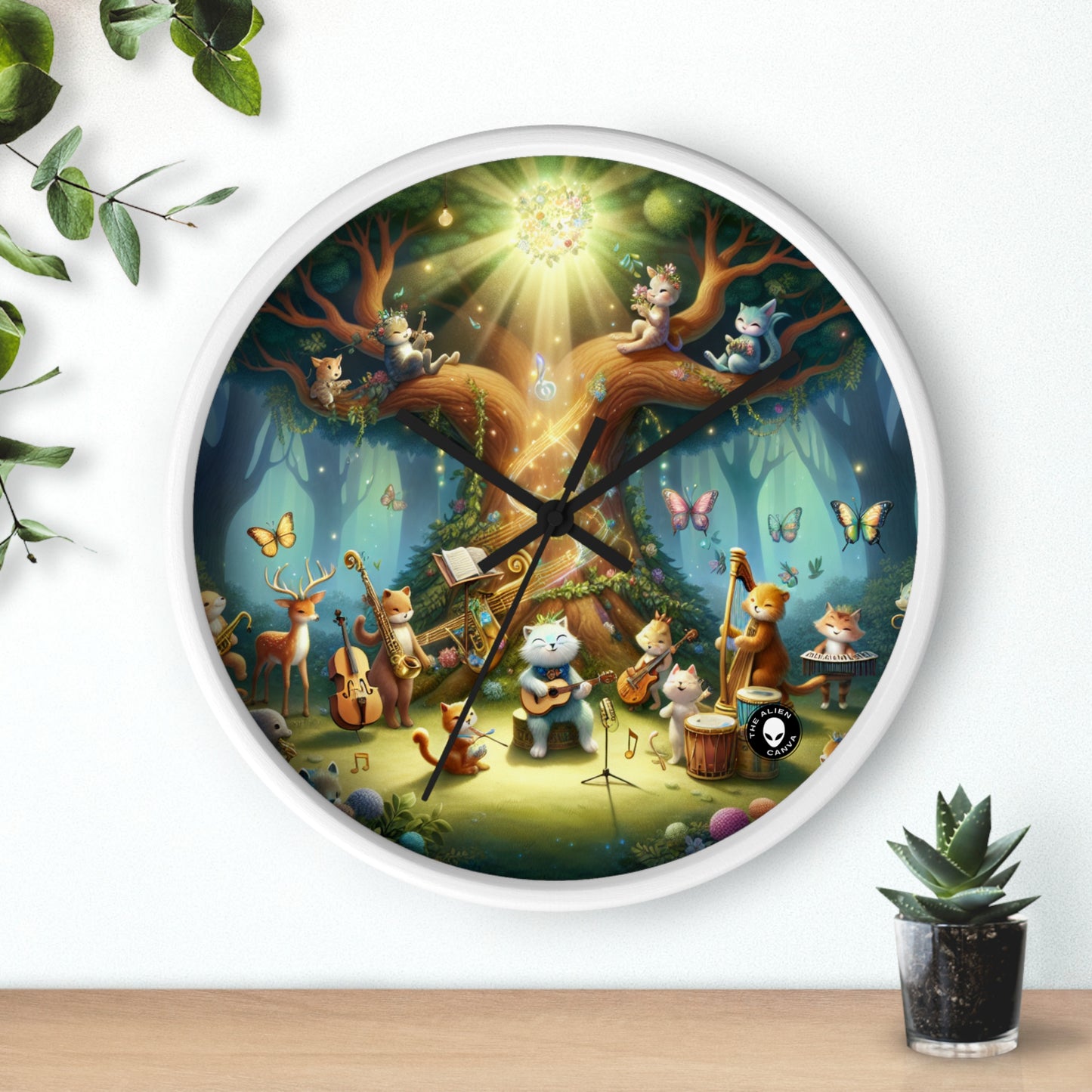 "Enchanted Forest Jam" - L'horloge murale extraterrestre