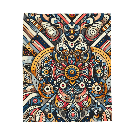 "Moroccan Mosaic Masterpiece" - The Alien Velveteen Plush Blanket Pattern Art