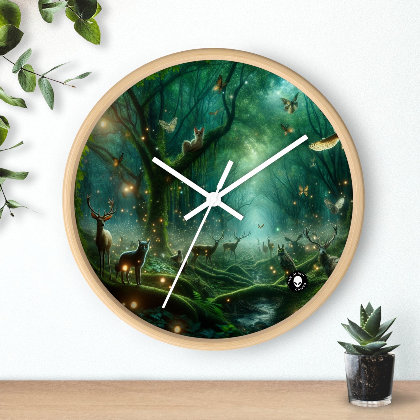 « Forêt enchantée : les voix de la nature » – L'horloge murale extraterrestre