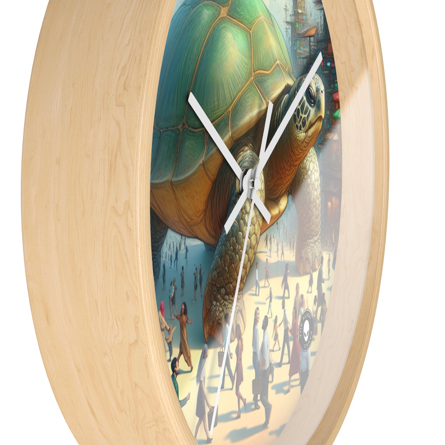 "Marvelous Turtle in the City" - The Alien Wall Clock