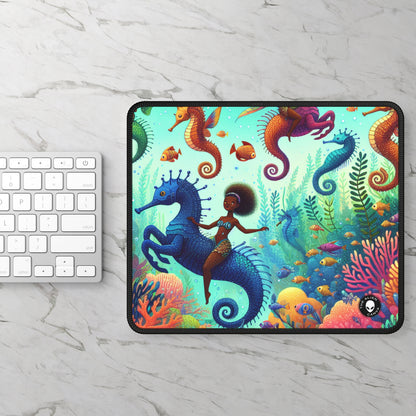 Enchanted Aquatic Realm: Mermaids and Seahorses - The Alien Gaming Mouse Pad