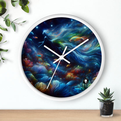 "Enchantment Under the Stars: A Mystical Underwater Journey" - The Alien Wall Clock