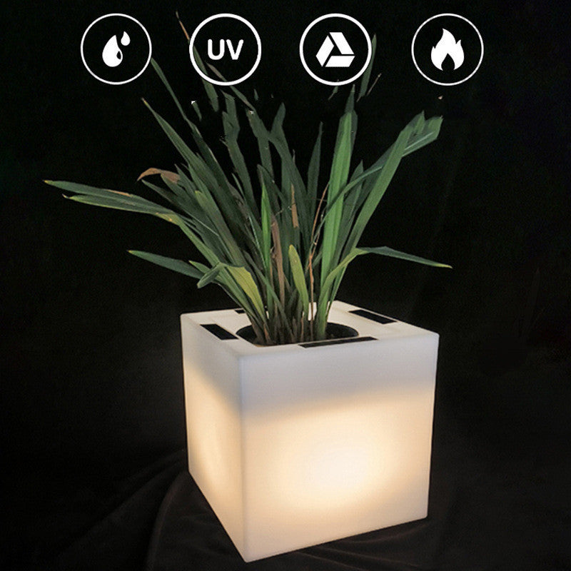 Lampe de jardin en plastique étanche et lumineuse, super lumineuse, pot de fleurs