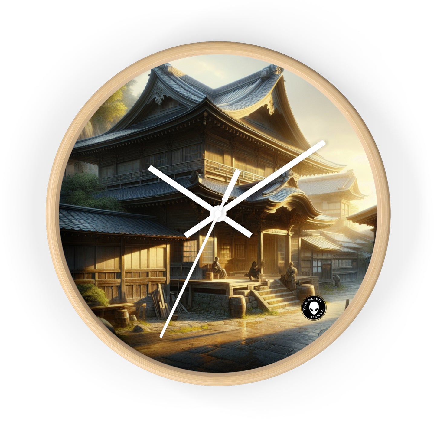 "Golden Hour Bliss: Photographic Realism Landscape" - The Alien Wall Clock Photographic Realism