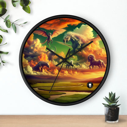 "Skyborne Realms" - The Alien Wall Clock