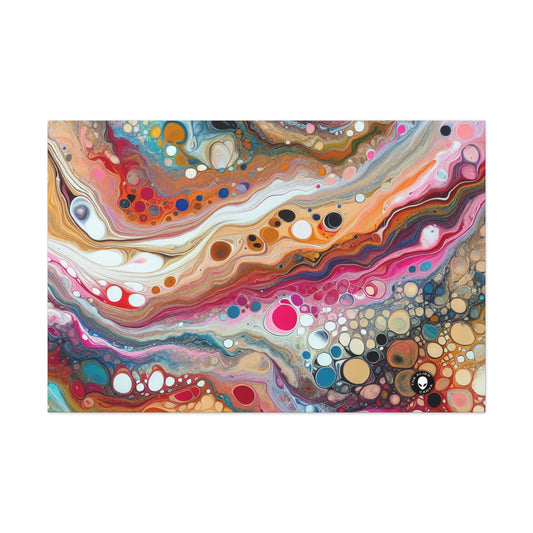 "Colores cósmicos: creación de un fascinante vertido acrílico inspirado en nebulosas celestes" - The Alien Canva Acrylic Pouring