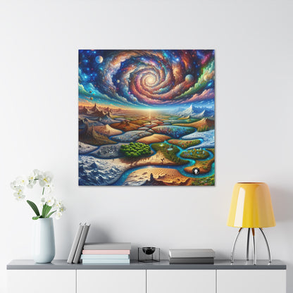 "Galactic Mosaic: A Surreal Landscape" - The Alien Canva