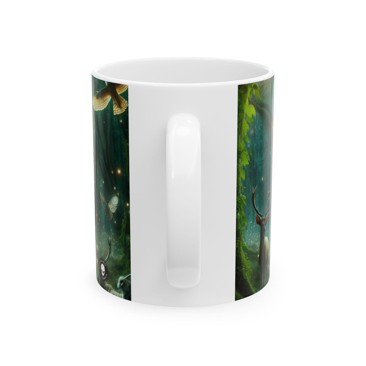 « Forêt enchantée : les voix de la nature » – Tasse en céramique Alien 11 oz