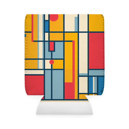 "De Stijl Grid : une composition de couleurs minimaliste" - The Alien Can Cooler Sleeve De Stijl