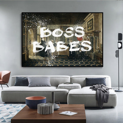 Vintage Inspired Canvas Wall Poster Frameless Painting