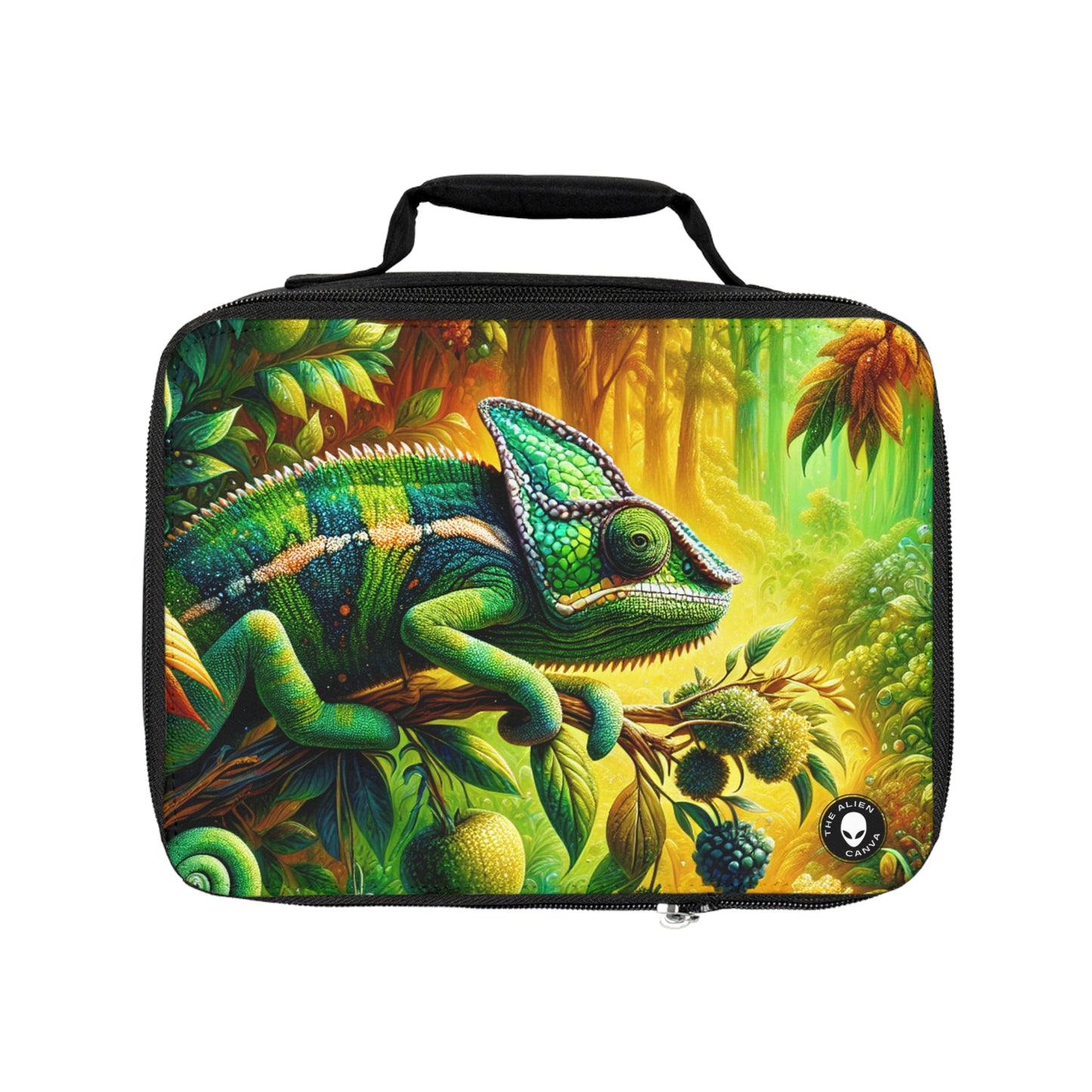 "Bois vibrants et camouflage caméléon" - Le sac à lunch Alien