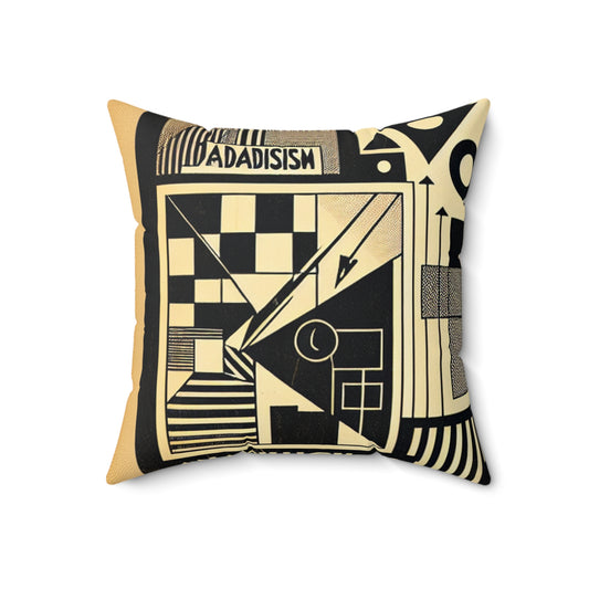 "Dadaist Dreamscape: A Surreal Digital Collage Ensemble"- The Alien Spun Polyester Square Pillow Dadaism